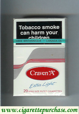 Craven A with wave Extra Light cigarettes